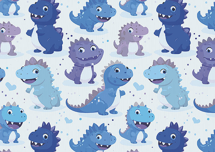 Roarsome, Blue - Roman Blind - Image 7